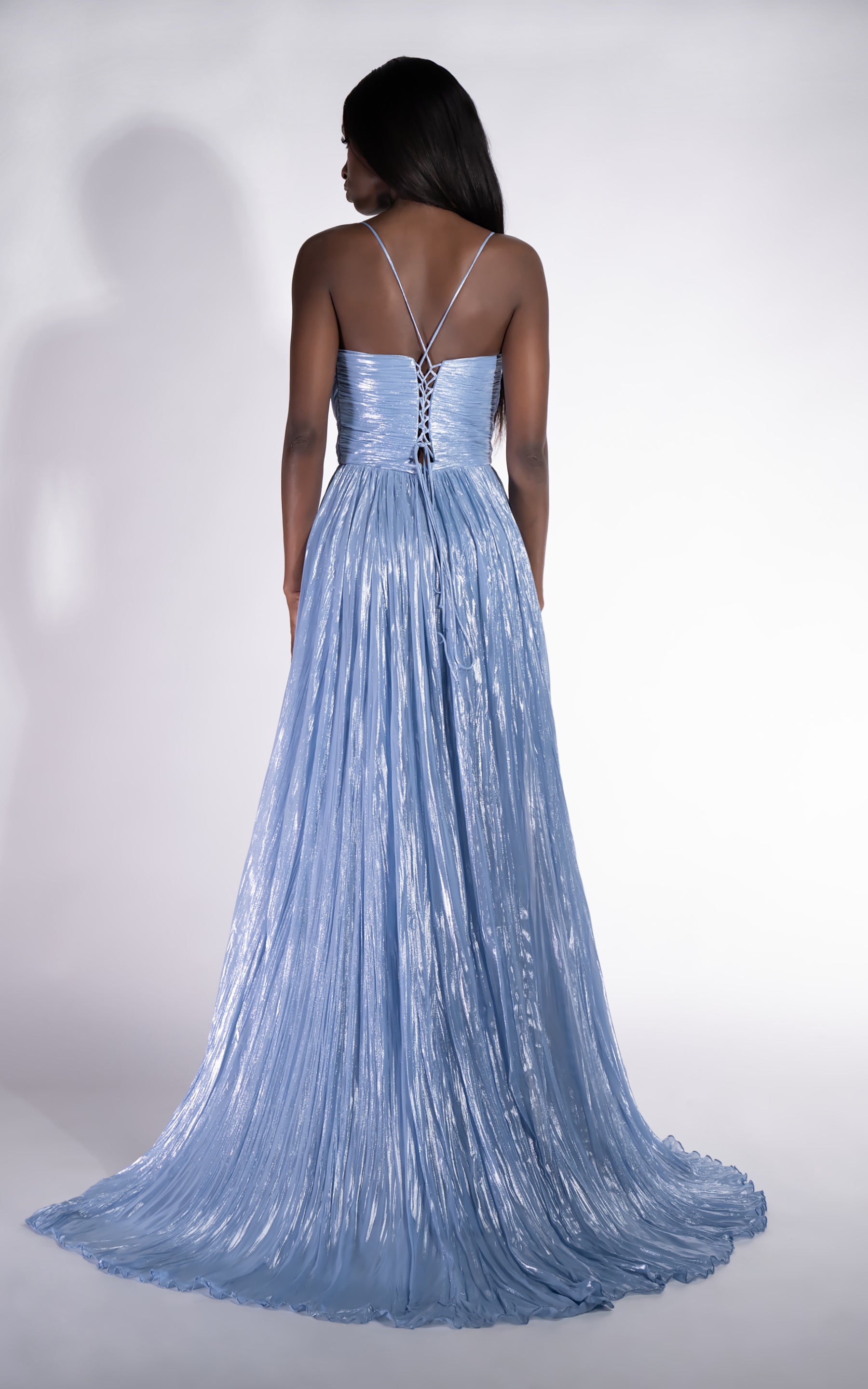 [Resigilat] Rochie dama lunga bleu Edyna Bogas