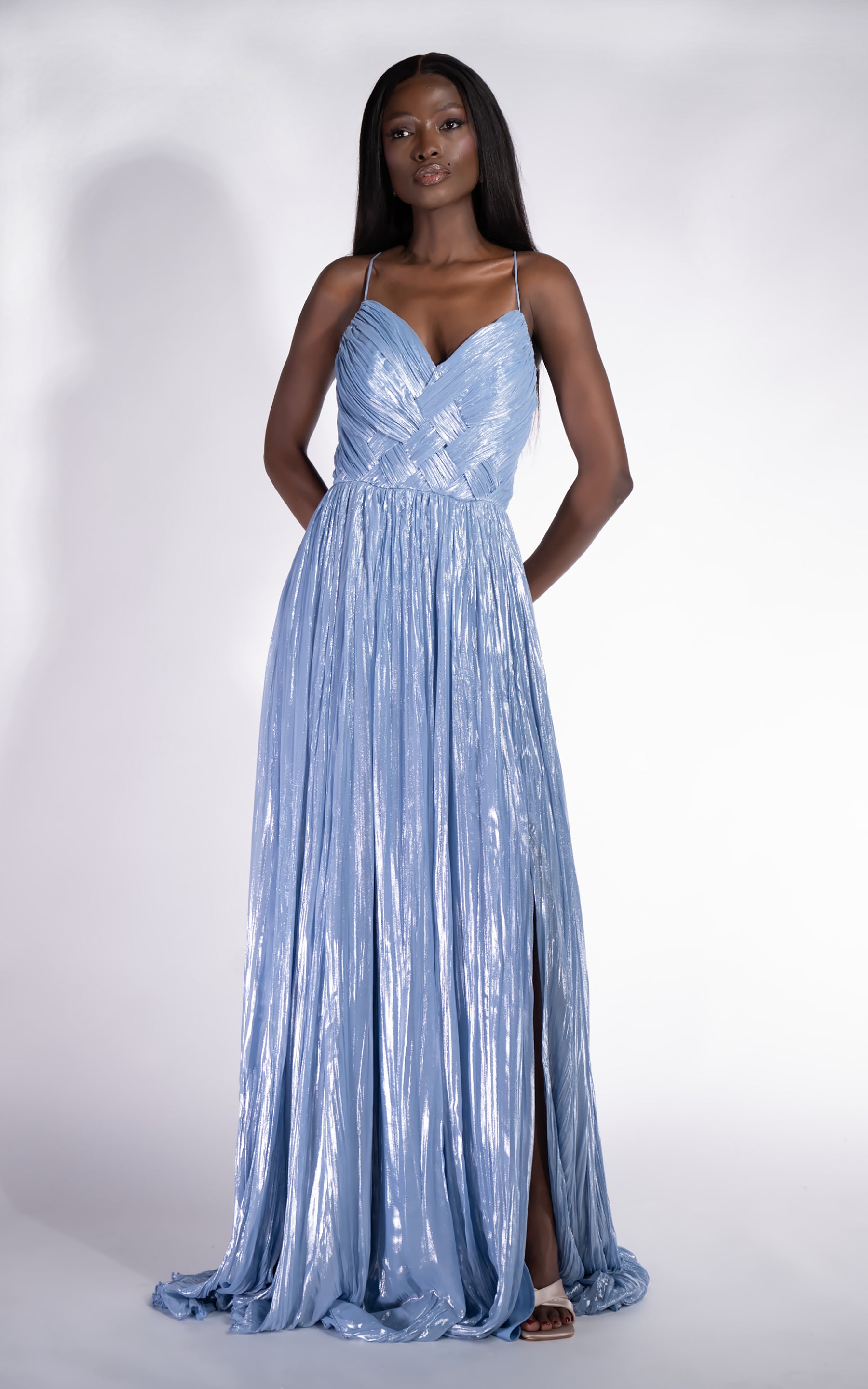 [Resigilat] Rochie dama lunga bleu Edyna Bogas