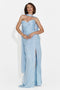 Rochie dama lunga bleu Greta Bogas