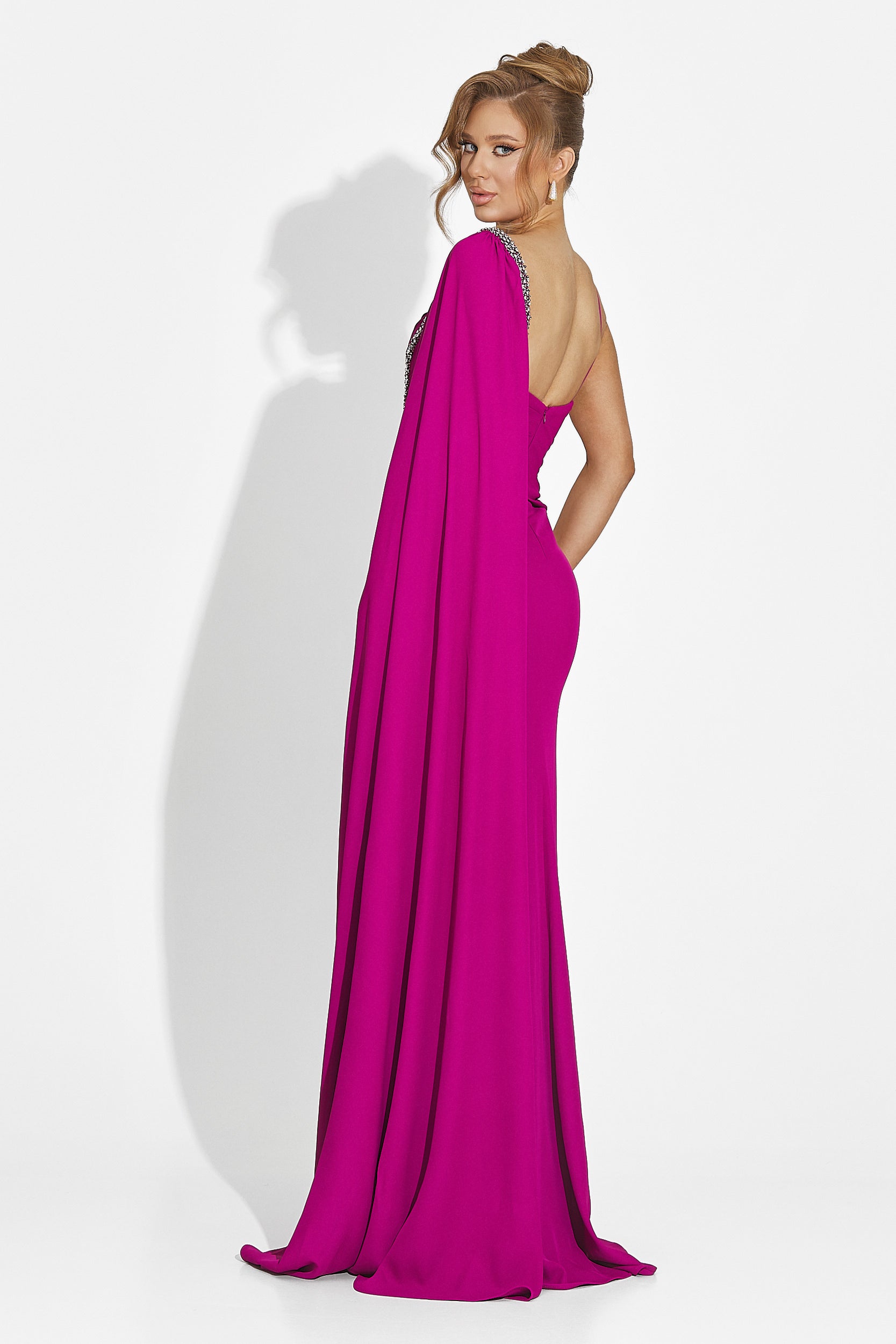 [Resigilat] Rochie dama lunga fucsia Libre Bogas