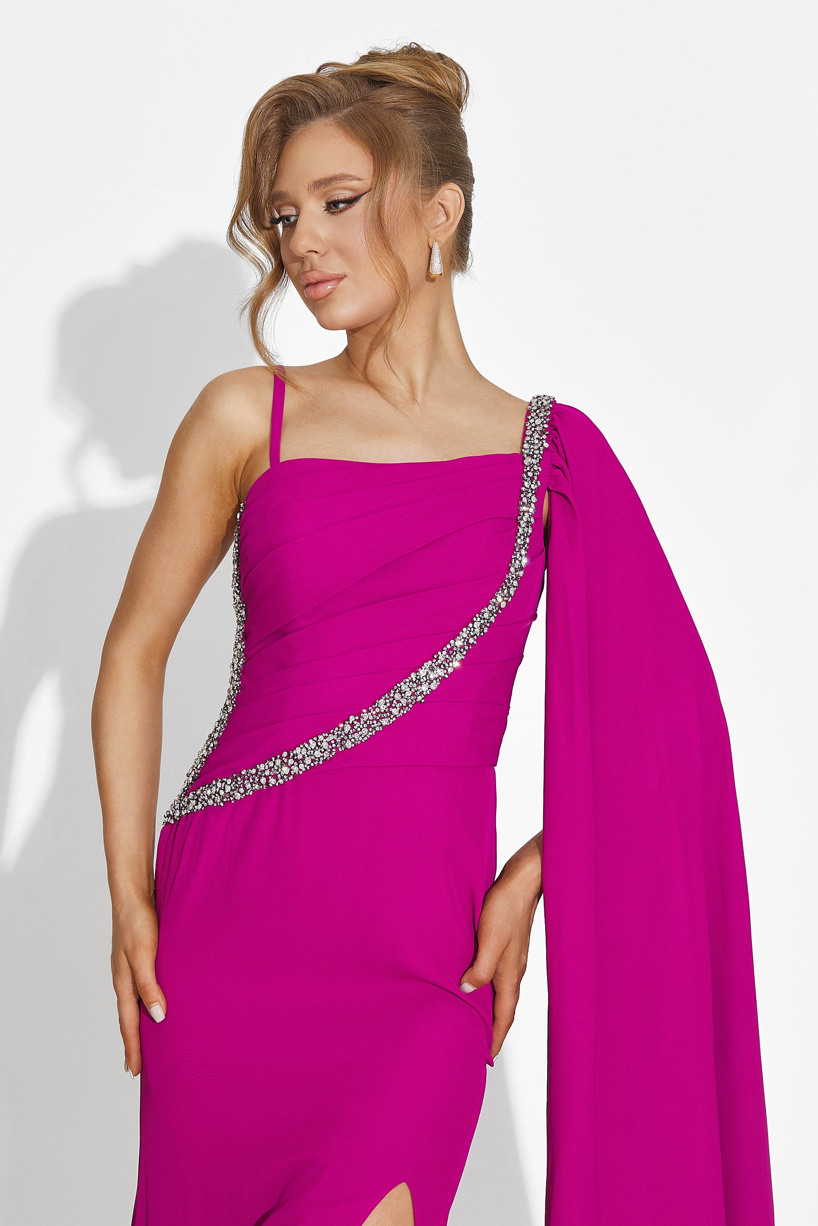 [Resigilat] Rochie dama lunga fucsia Libre Bogas