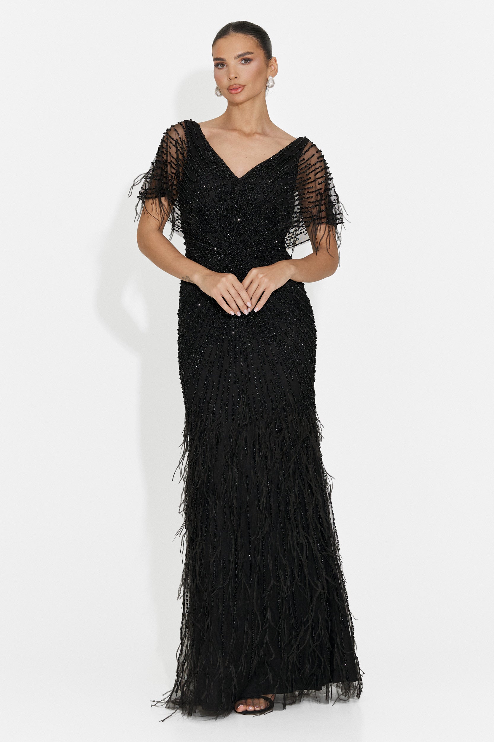 Rochie dama lunga neagra Elke Bogas