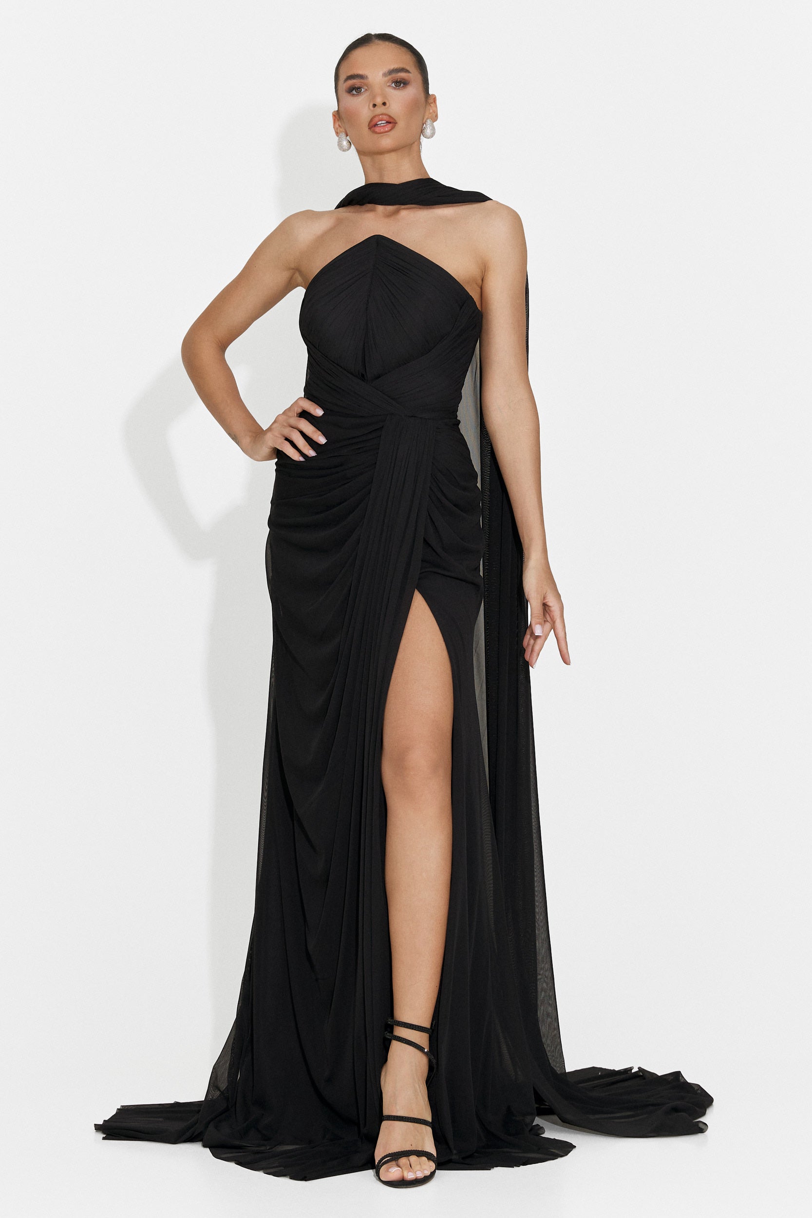 Rochie dama lunga neagra Lota Bogas