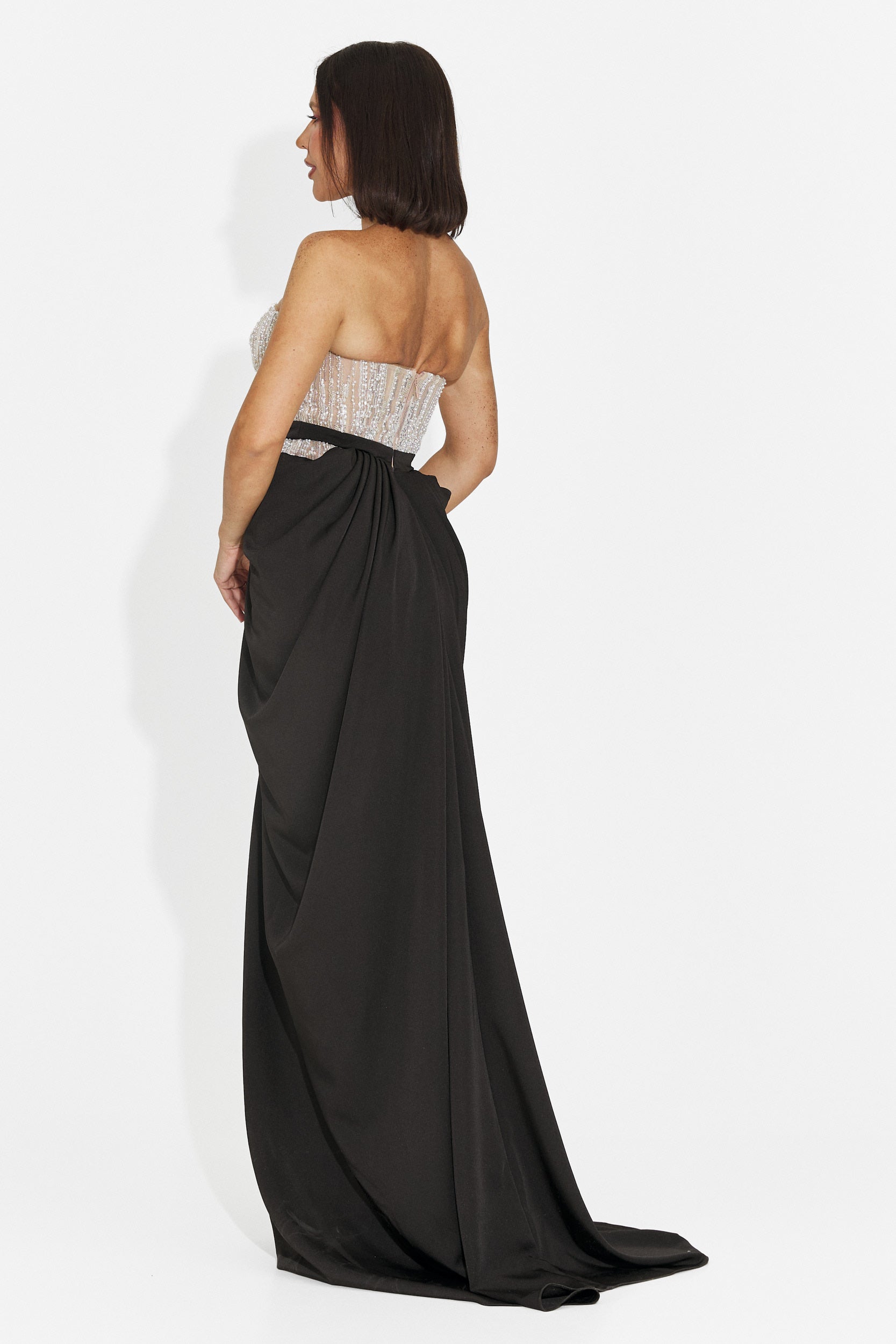 Rochie dama lunga neagra Pagyna Bogas