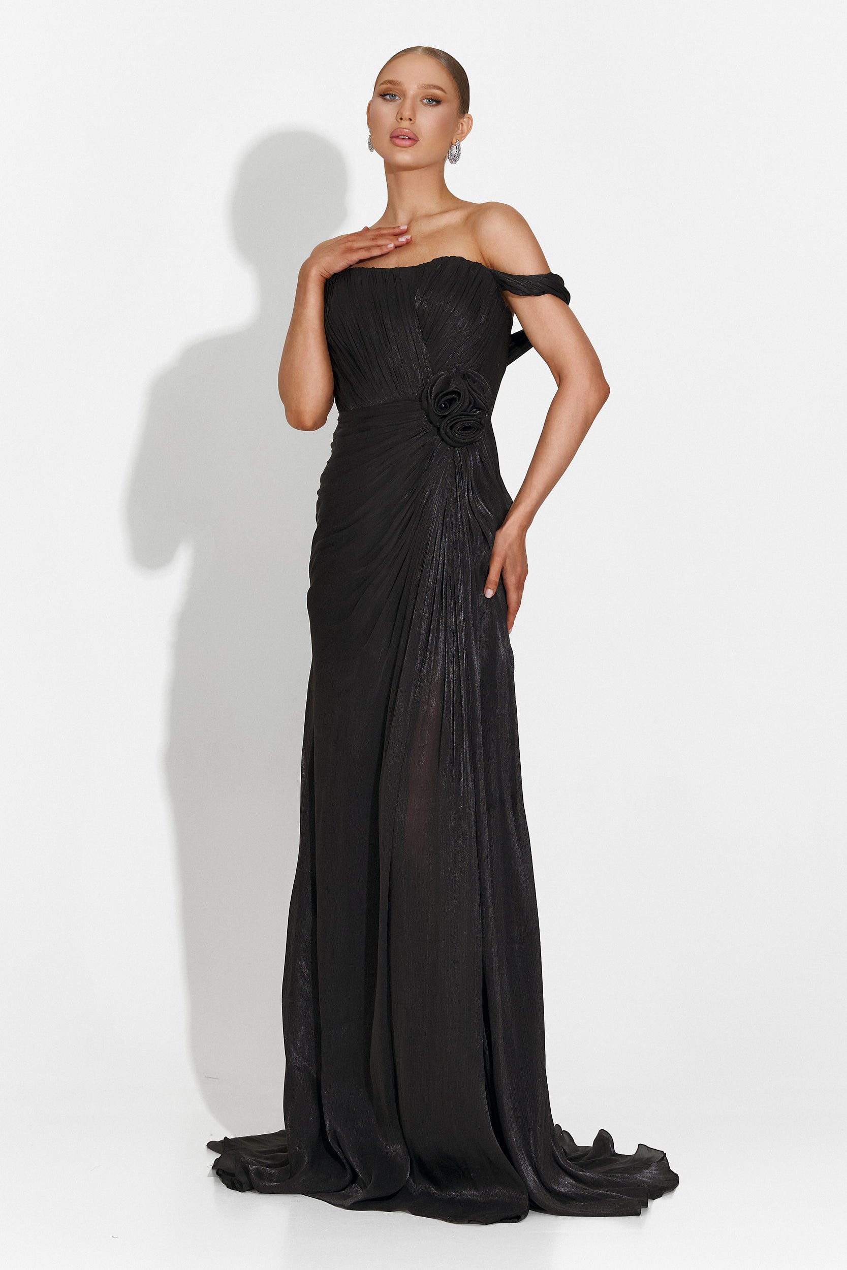[Resigilat] Rochie dama lunga neagra Sharmaine Bogas