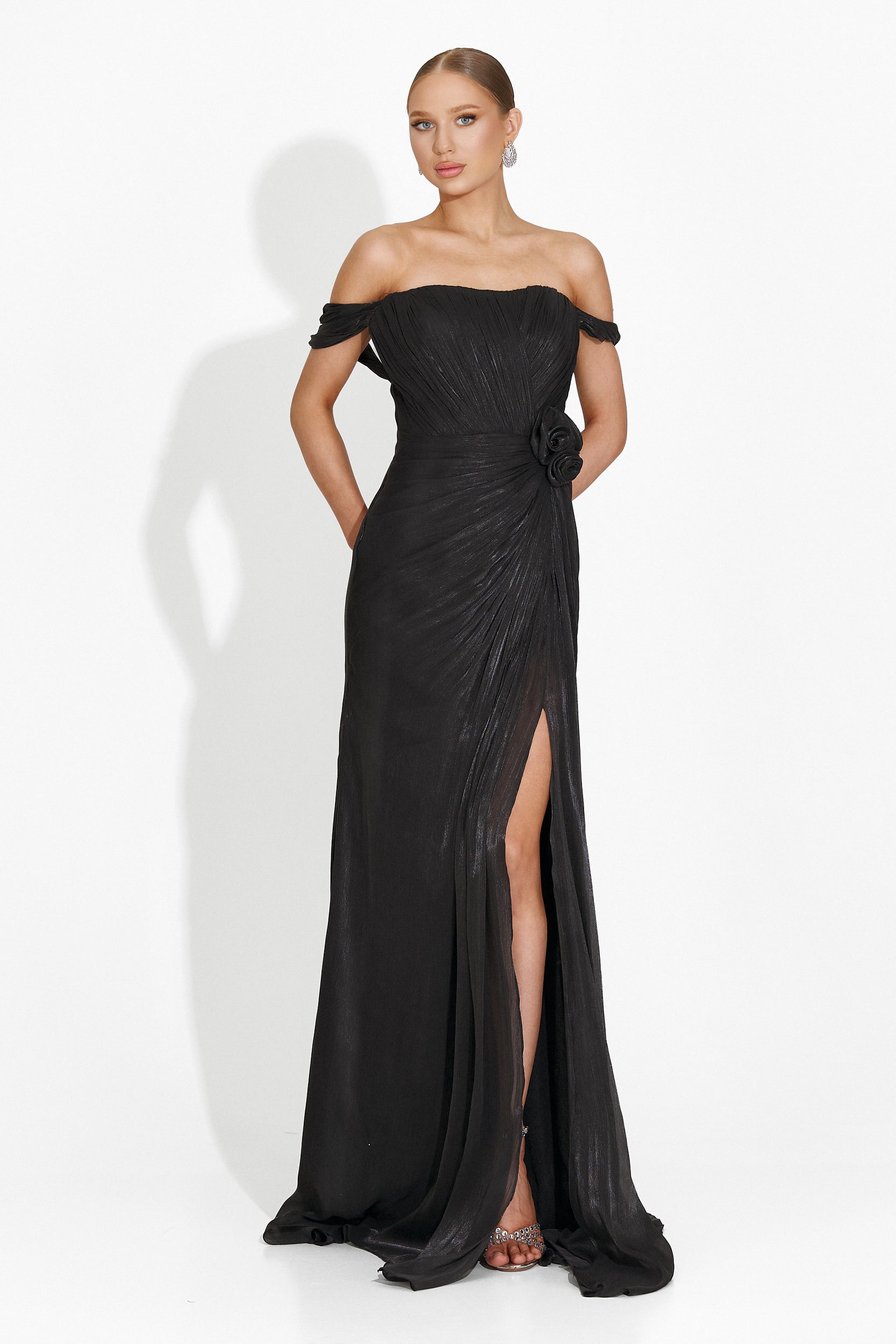 [Resigilat] Rochie dama lunga neagra Sharmaine Bogas