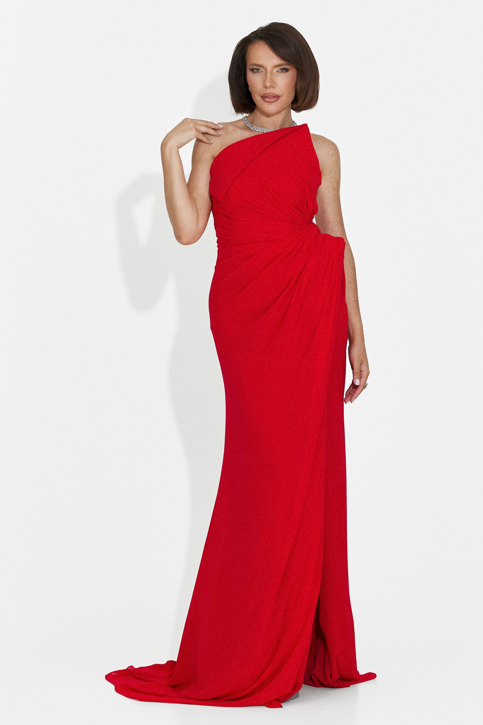 Rochie dama lunga rosie Felina Bogas
