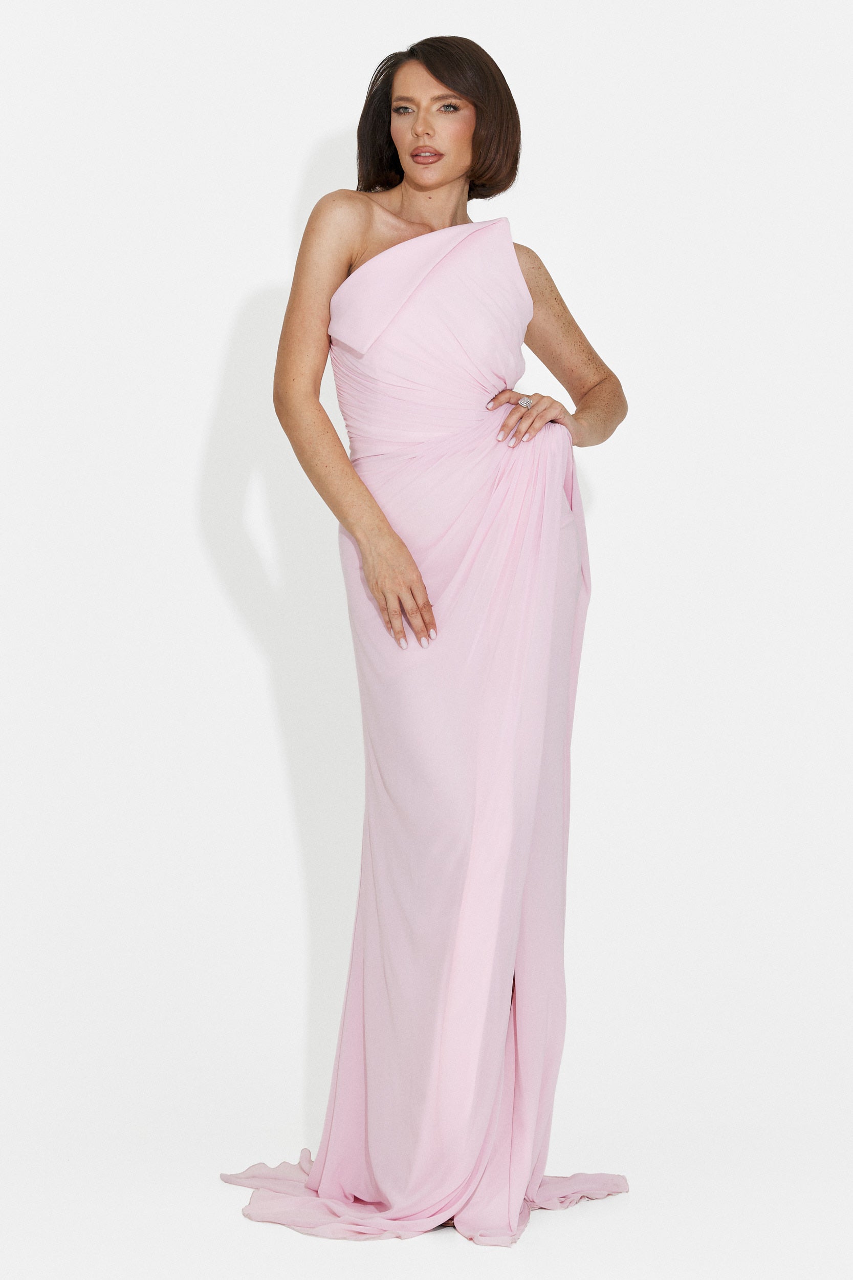 Rochie dama lunga roz Felina Bogas