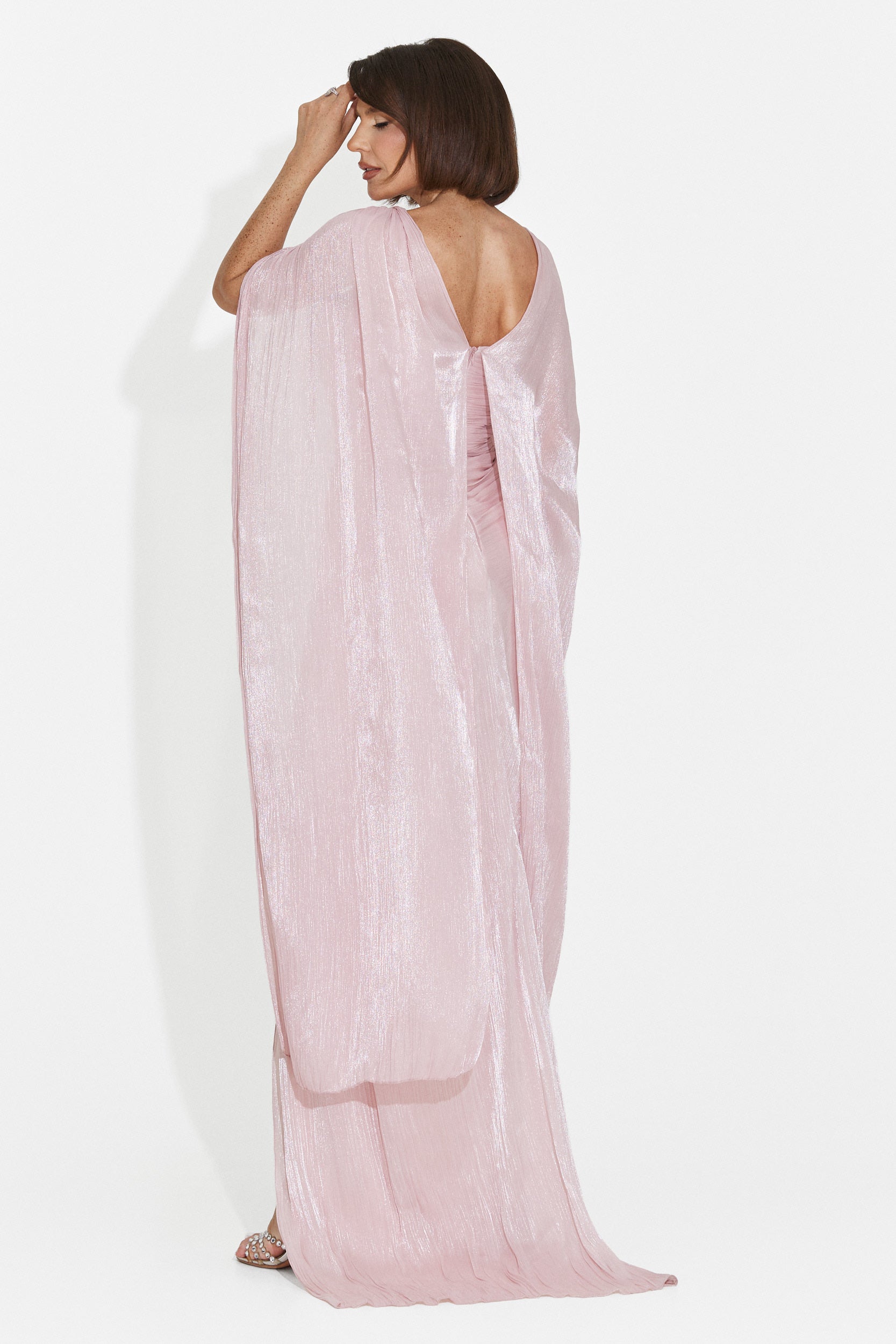 Rochie dama lunga roz Greta Bogas
