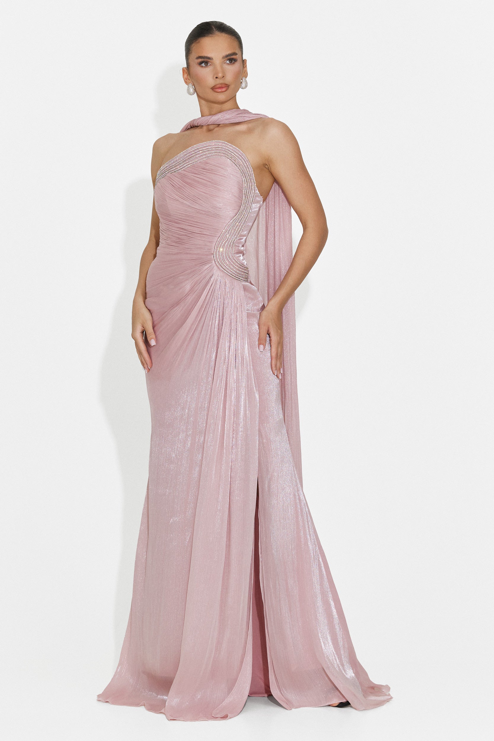 Rochie dama lunga roz Moritz Bogas