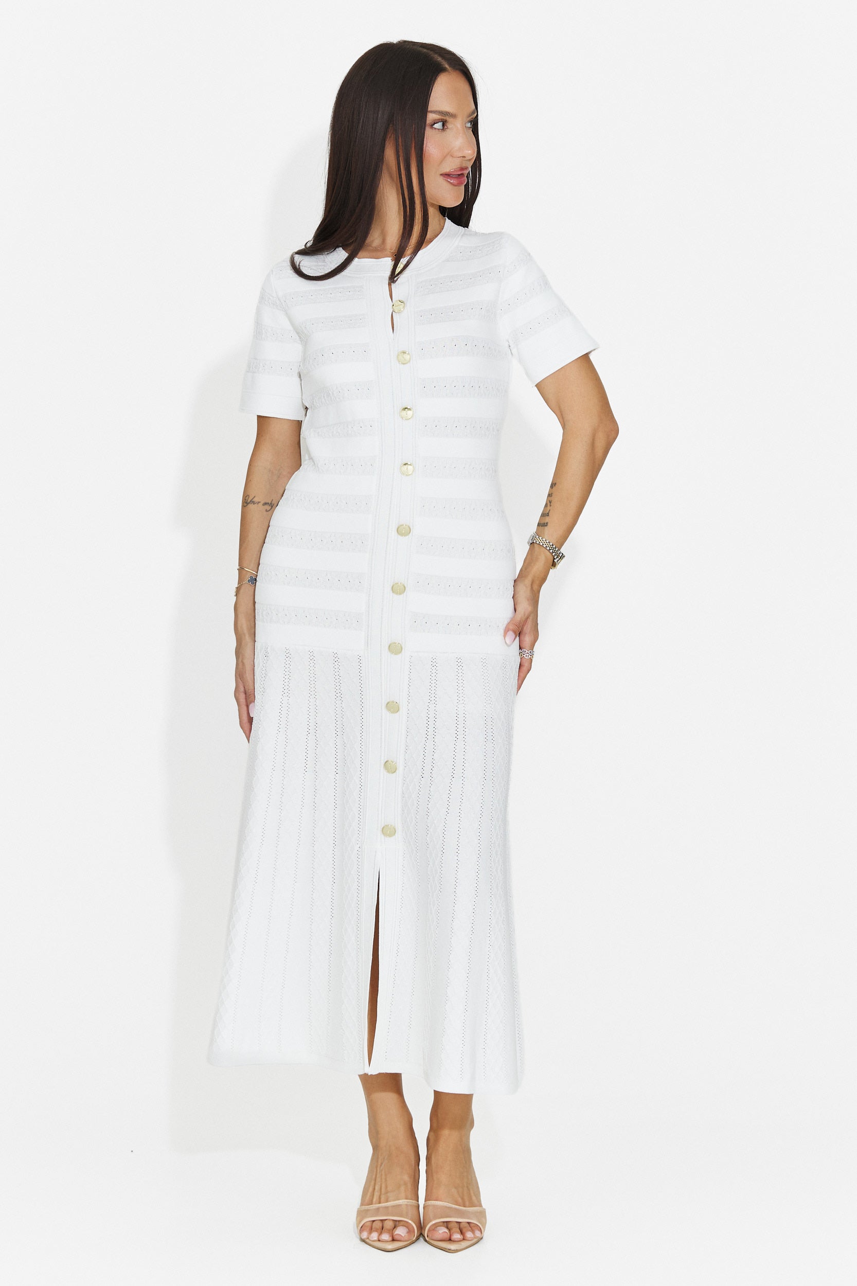 Rochie dama scurta alb Bikona Bogas
