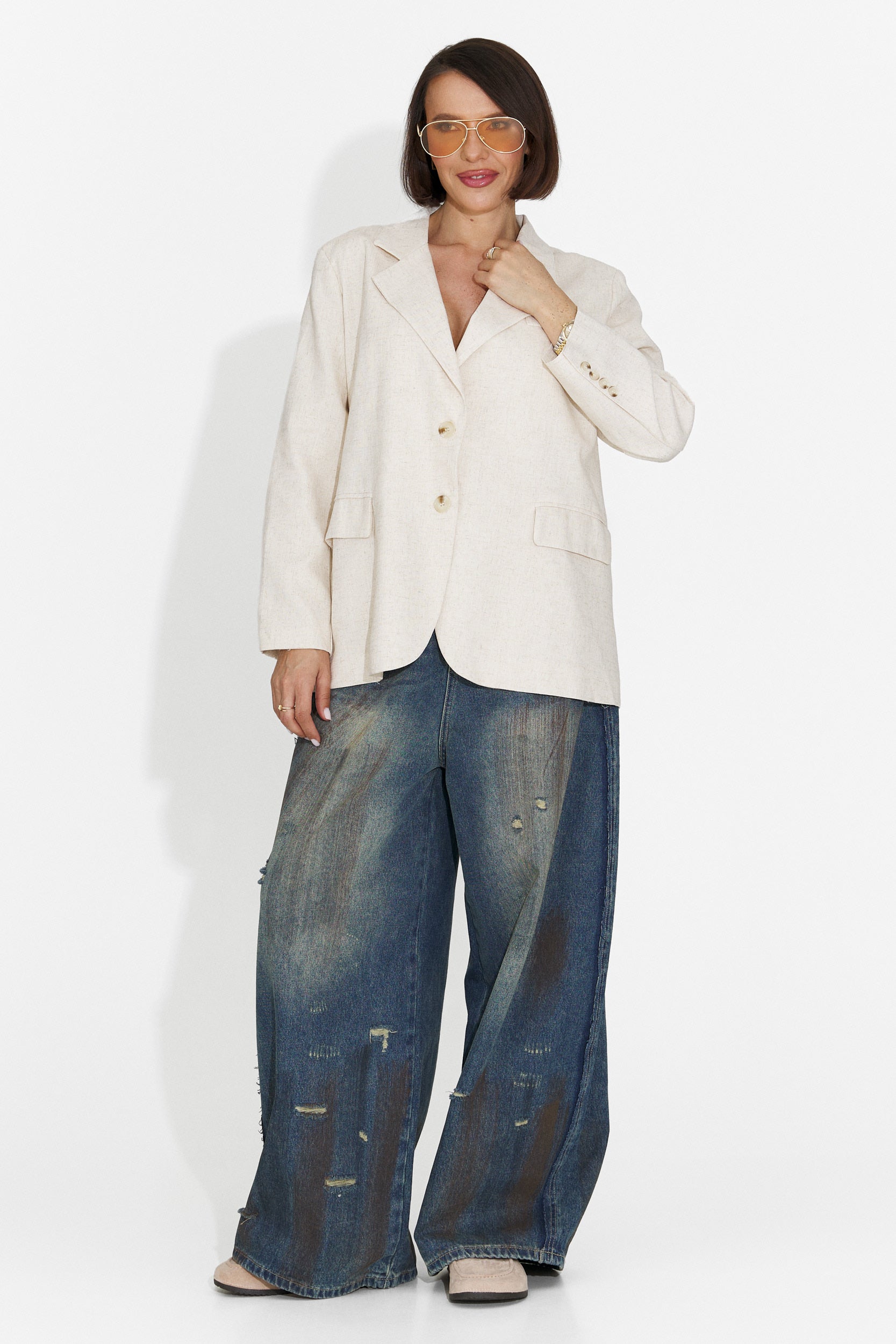 Bogas Foxglove Beige Ženski Blazer
