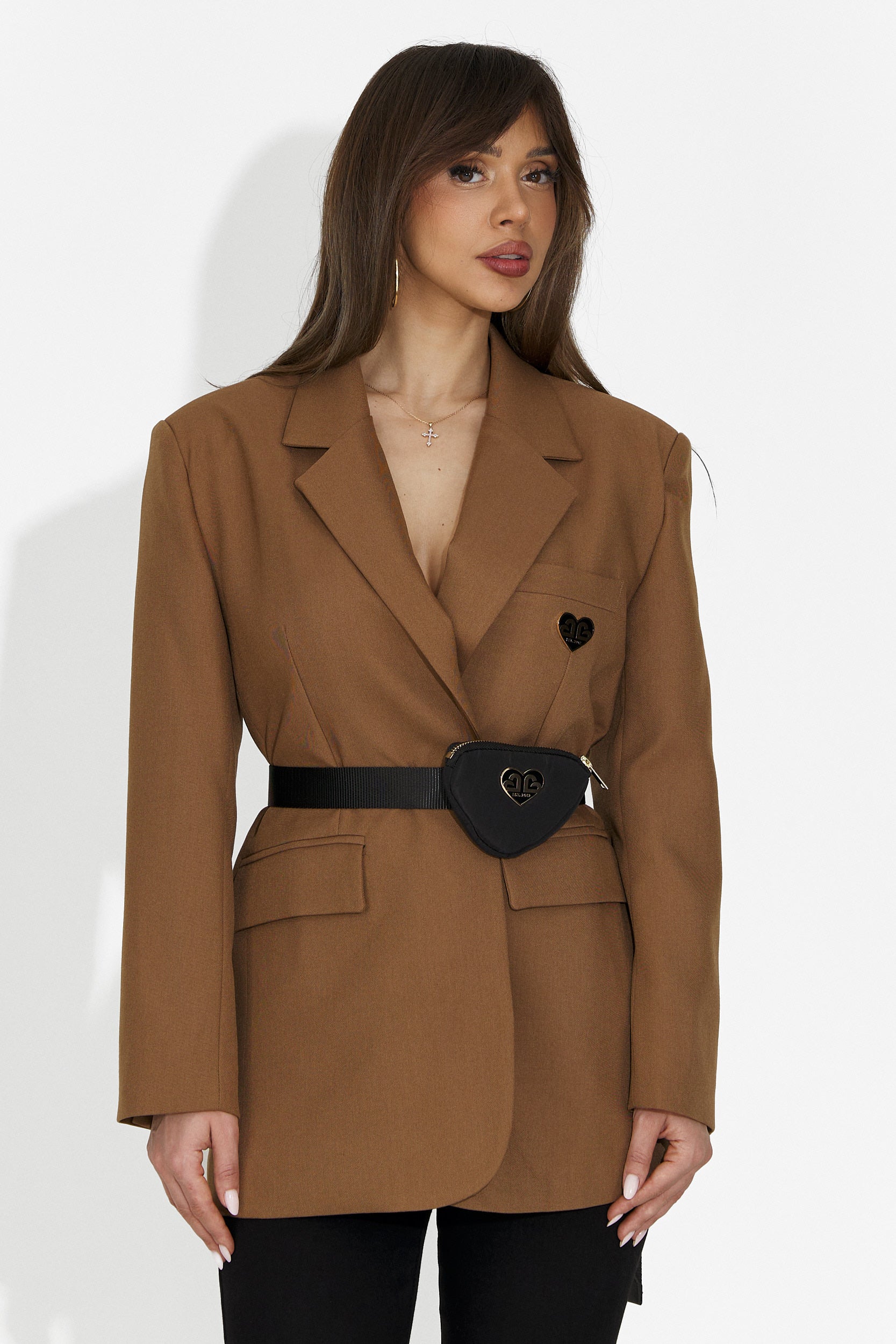 Eleganten rjav ženski blazer Zoira Bogas