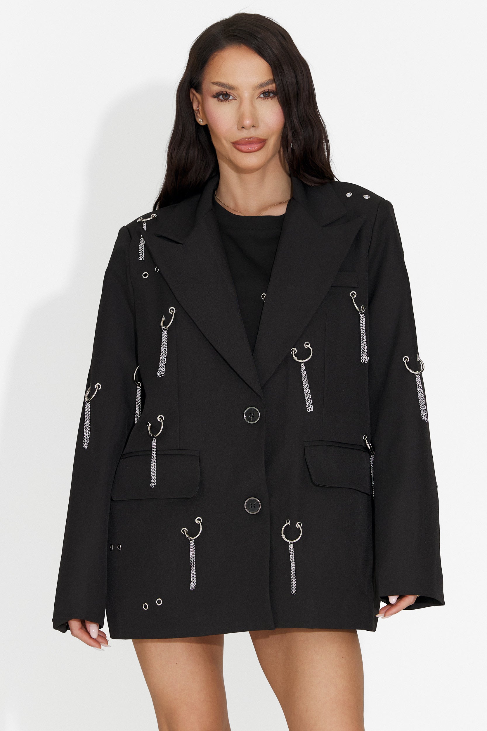 Eleganten črn ženski blazer Pikata Bogas