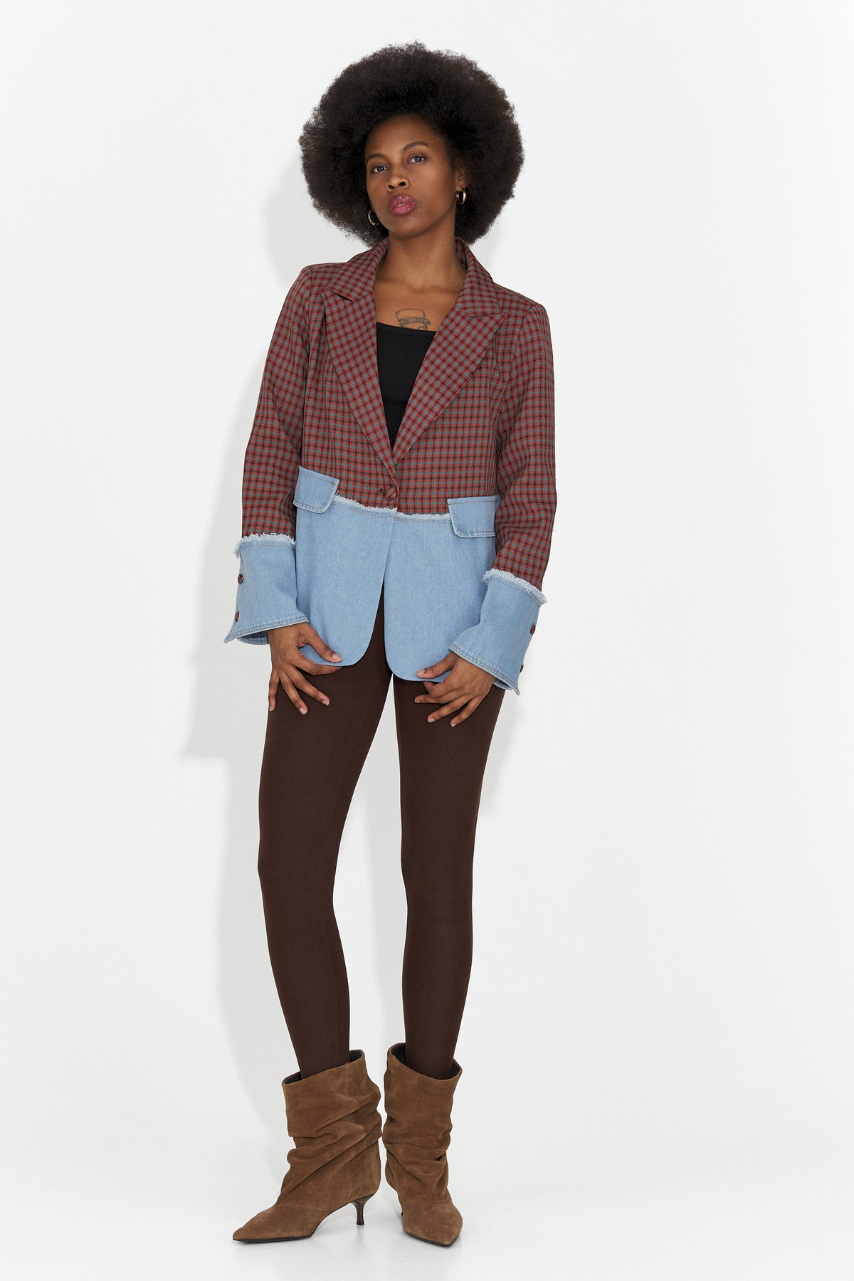 Eleganten Maroon Ženski Blazer Zinalia Bogas