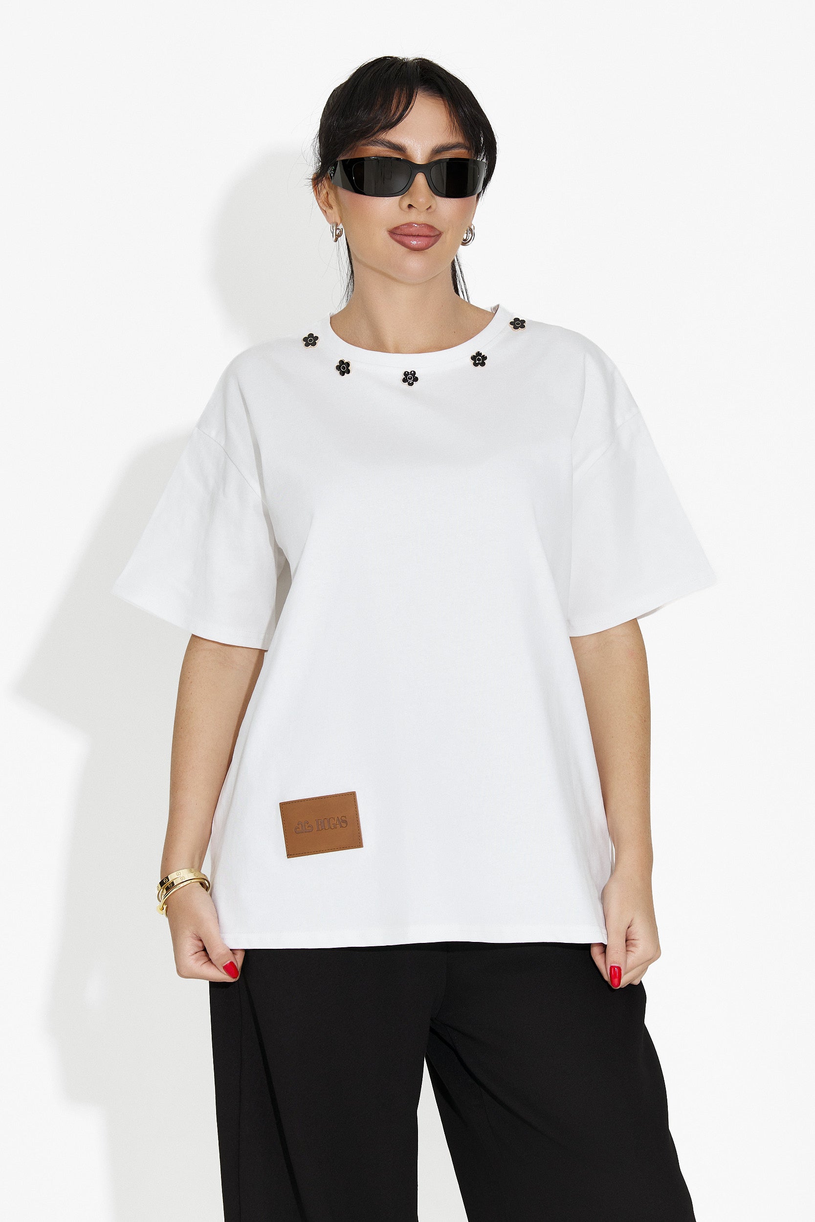 Arilea Bogas Casualna Bela Majica za Dame