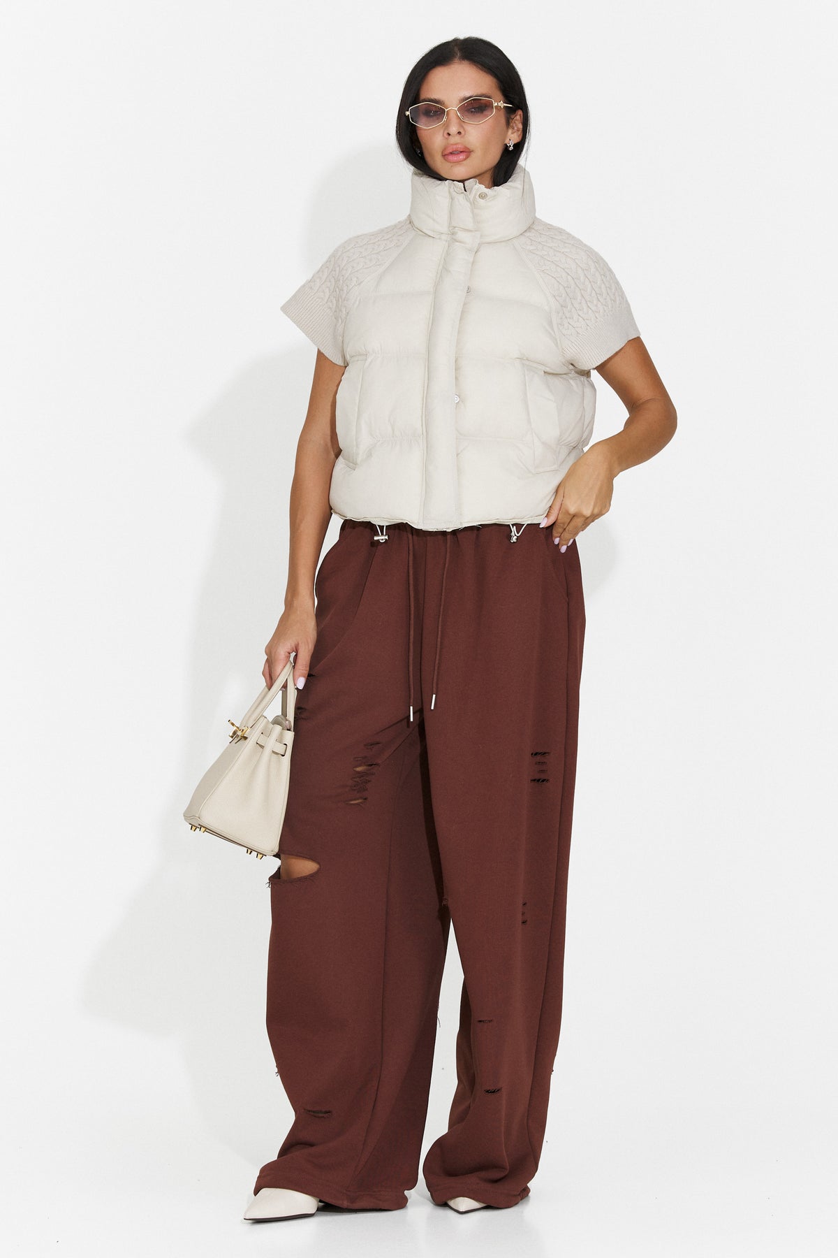 Vesta casual crem Vulrira Bogas