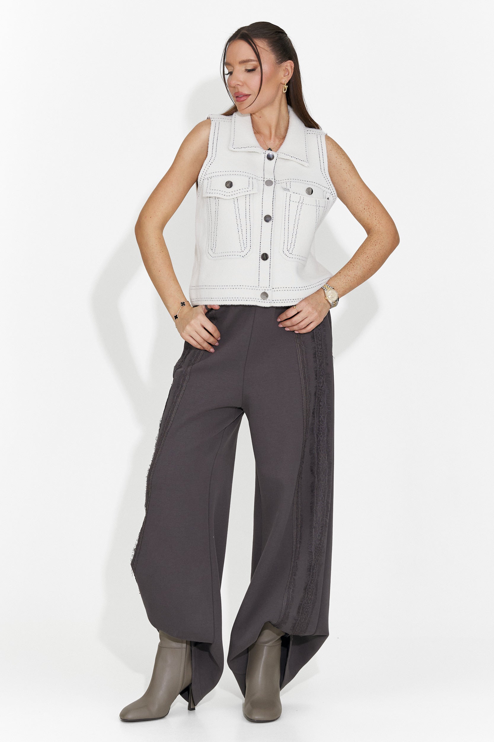 Kaleria Bogas Priložnostni Beli Ženski Jopič
